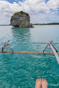 balade en pirogue - Baie d'Upi - Ile des Pins - Nouvelle Calédonie